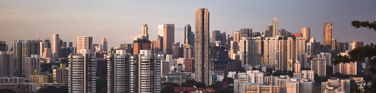 South Asia city skyline