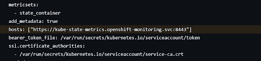 Kube State Metrics Config