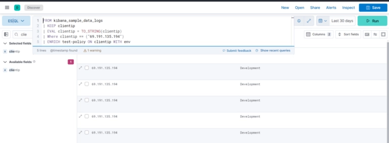 ENRICH Query Results