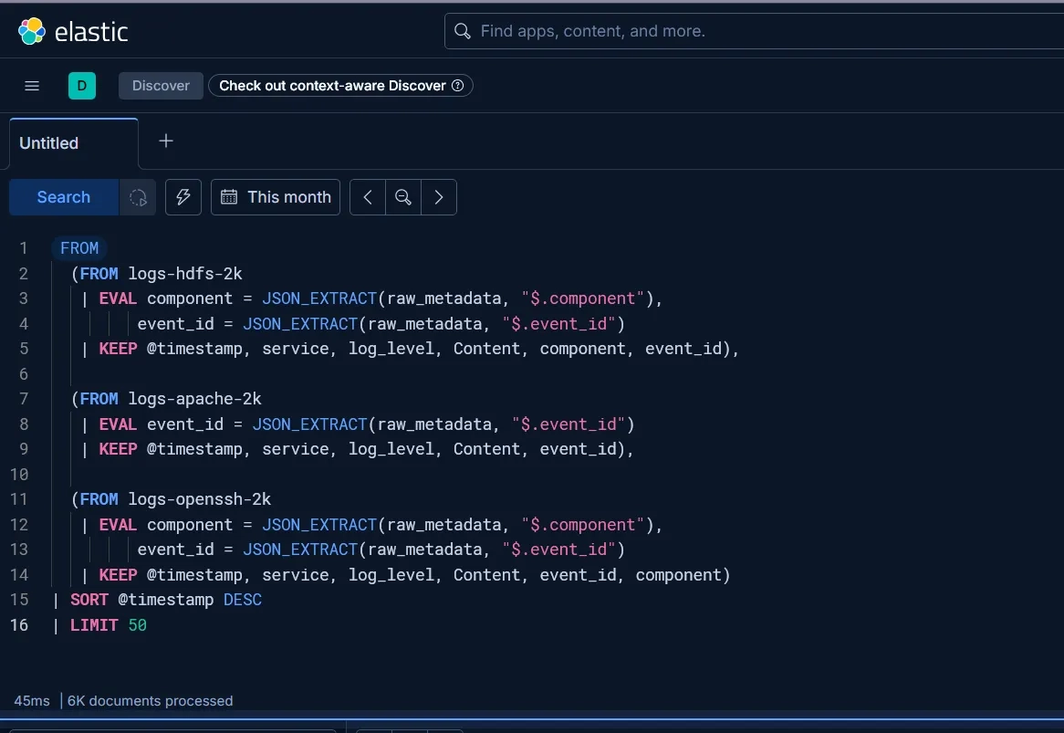 JSON_EXTRACT combined with subqueries in ES|QL