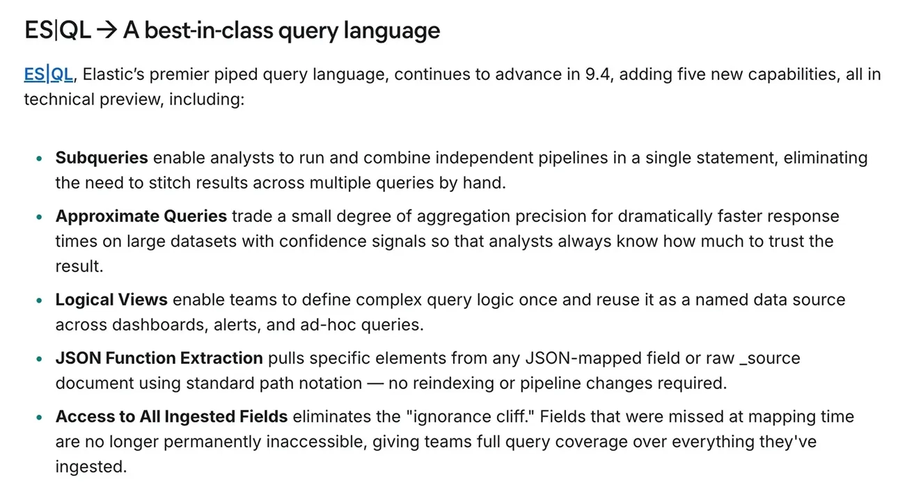 The latest ES|QL features in Elasticsearch 9.5