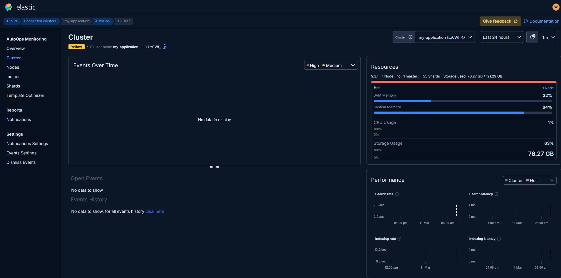 AutoOps will start showing insights in a few minutes.